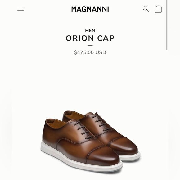 Magnanni Orion Cap two tone leather sneaker shoes men’s size 10 - Picture 1 of 10